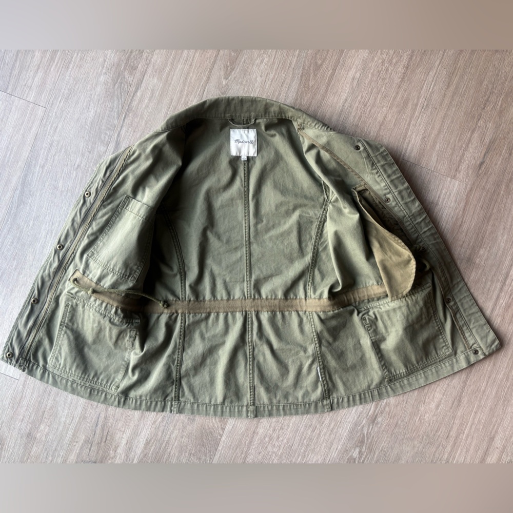 Madewell | Lightweight Army Green Field Utility Barn Jacket | Size S - Picture 5 of 9